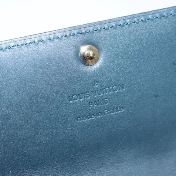 LOUIS VUITTON Vernis Portefeiulle Sarah Long Wallet Bluenuit - Picture 7 of 16
